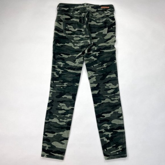 Anthropologie Pilcro High Rise Skinny Corduroy Camouflage Pants Women 26 Stretch - Picture 3 of 11